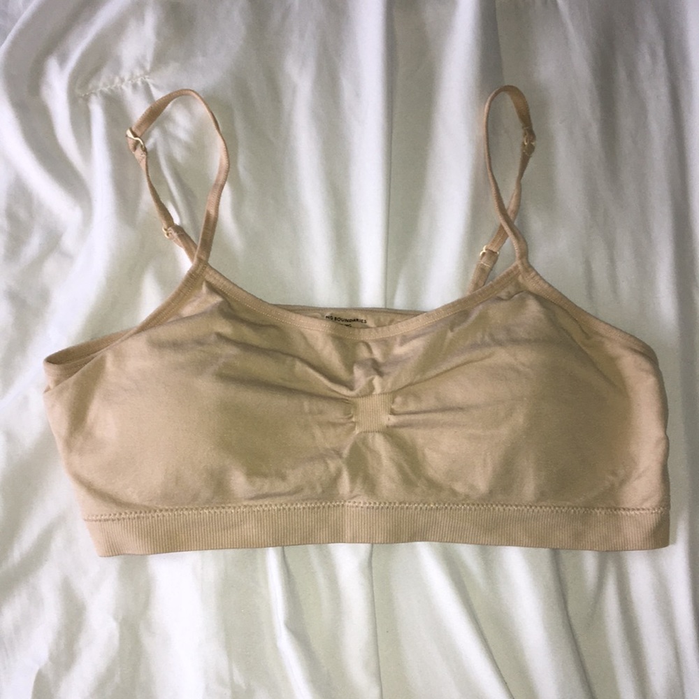 Lightly padded comfort lounge bra, nude, size XL